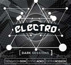 电子音乐派对传单/海报模板：Electro Dark Session Flyer & Poster Template
