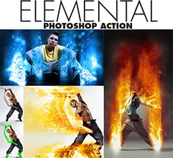 <b>极品PS动作－光线溢出：Elemental Photoshop Action</b>