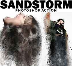 极品PS动作－沙尘暴溢出（第二版）：SandStorm - Photoshop Action