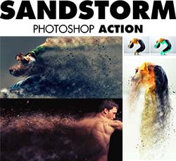 <b>极品PS动作－沙尘暴溢出（第一版）：SandStorm Photoshop Action</b>